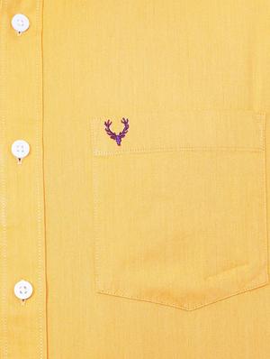yellow cotton blend casual shirt - 15609297 - Standard Image - 4