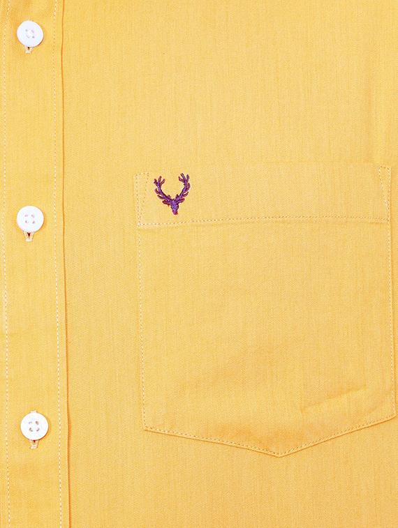 yellow cotton blend casual shirt - 15609297 - Zoom Image - 4