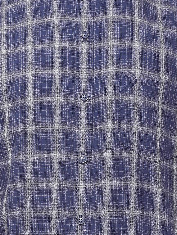 blue cotton casual shirt - 15609312 - Zoom Image - 4