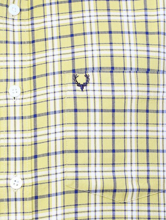 yellow cotton blend casual shirt - 15609332 - Zoom Image - 4