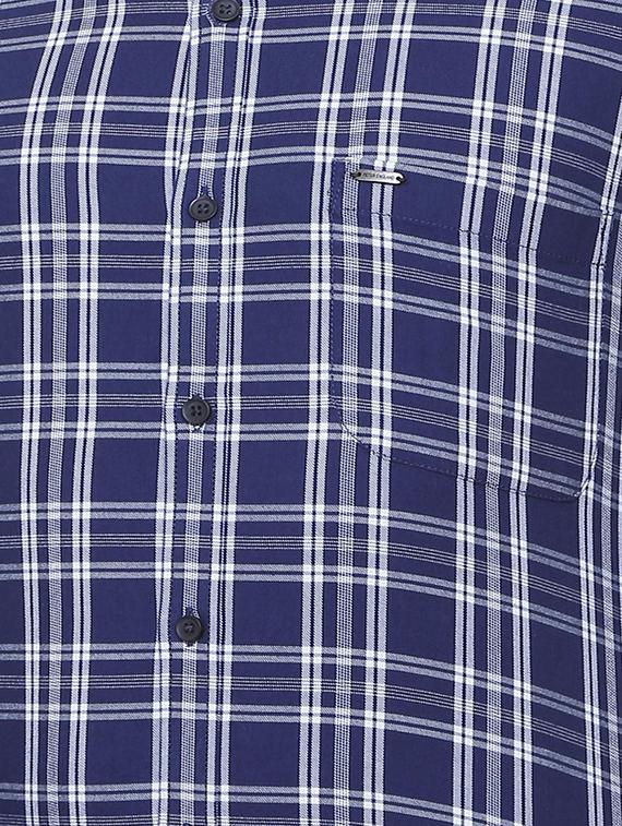 blue cotton casual shirt - 15609355 - Zoom Image - 4