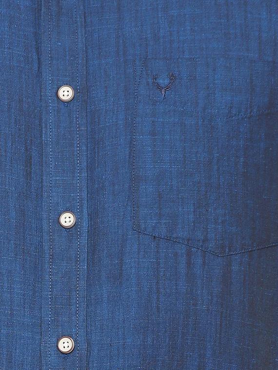 blue cotton casual shirt - 15609374 - Zoom Image - 4