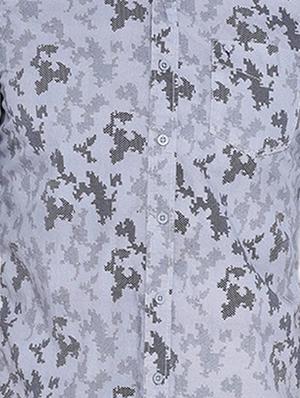 grey cotton casual shirt - 15609385 - Standard Image - 4