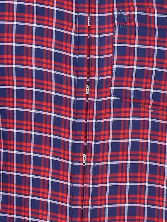 blue cotton casual shirt - 15609387 - Zoom Image - 4