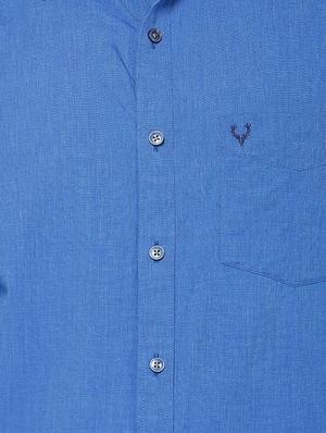 blue cotton casual shirt - 15609410 - Standard Image - 4