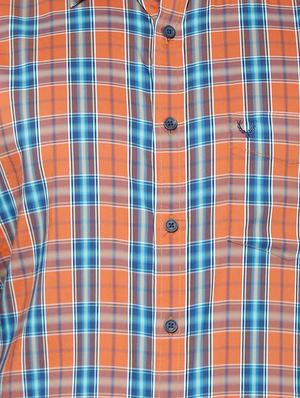 brown cotton blend casual shirt - 15609411 - Standard Image - 4