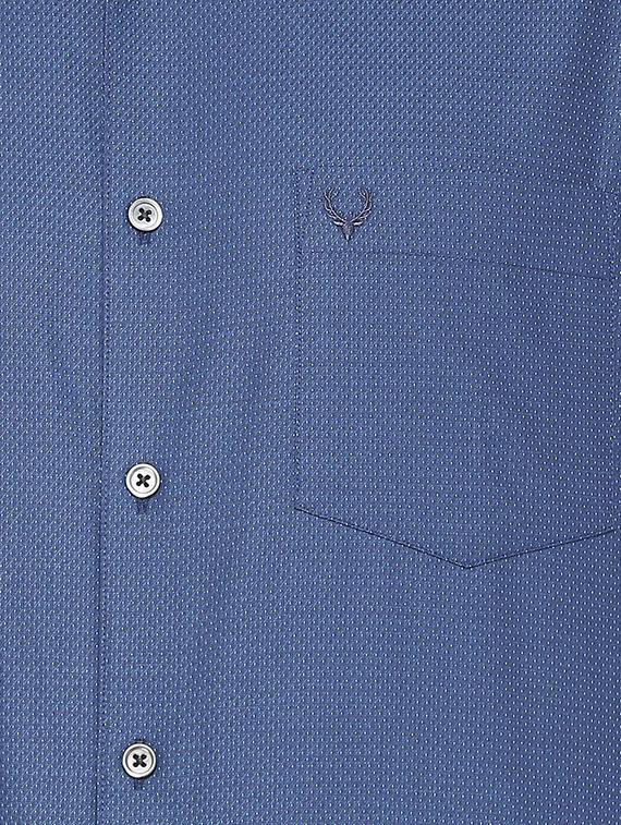 blue cotton casual shirt - 15609445 - Zoom Image - 4