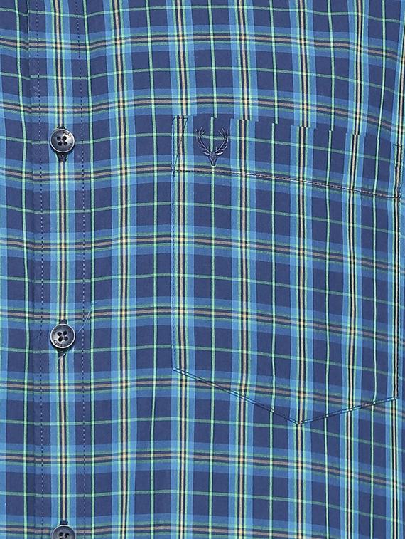 blue cotton casual shirt - 15609446 - Zoom Image - 4