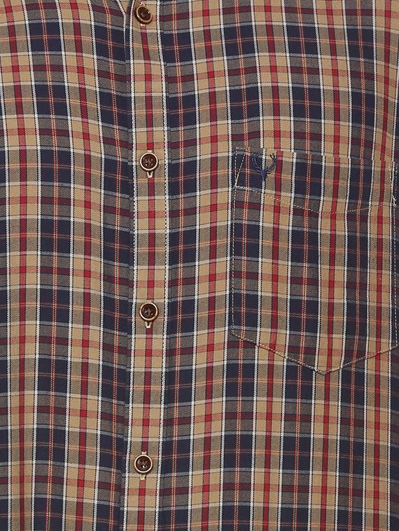 brown cotton casual shirt - 15609449 - Zoom Image - 4