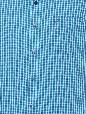 blue cotton casual shirt - 15609450 - Standard Image - 4