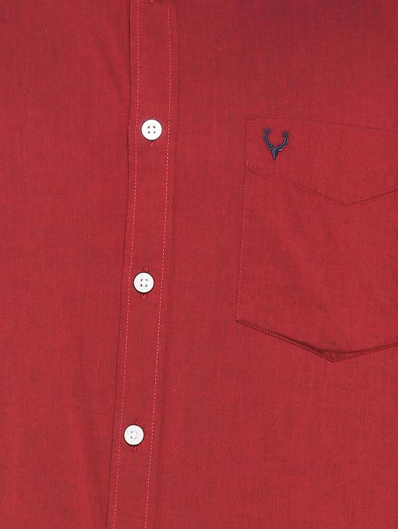 red cotton casual shirt - 15609457 - Zoom Image - 4