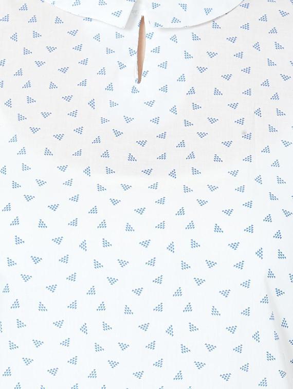 peter pan collar geometric print top - 15610750 - Zoom Image - 4