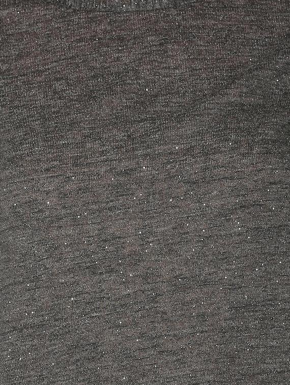 charcoal grey short sleeved knitted top - 15610757 - Zoom Image - 4