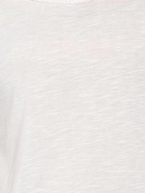 short sleeved lace detail top - 15610758 - Standard Image - 4
