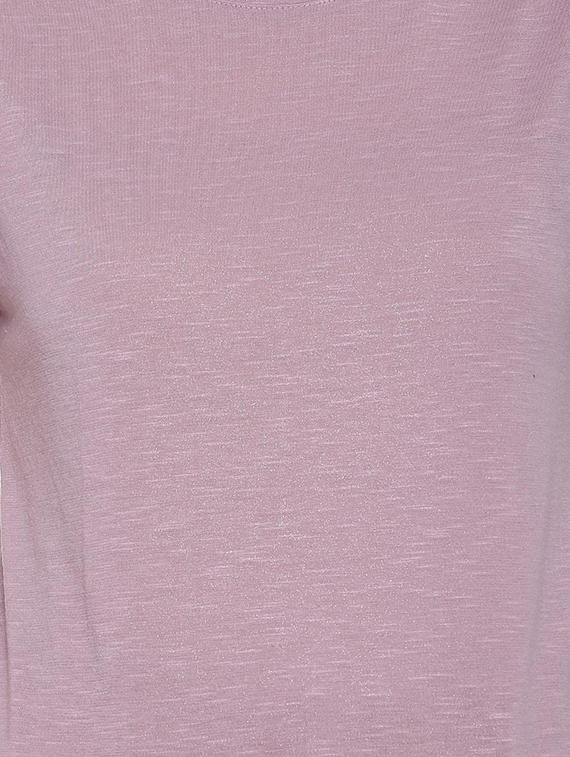 mauve turn up sleeve top - 15610768 - Zoom Image - 4