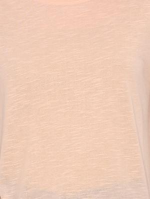 peach turn up sleeve top - 15610769 - Standard Image - 4