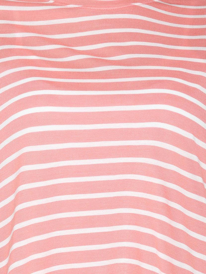 extended sleeved striped asymmetric tee - 15610773 - Zoom Image - 4