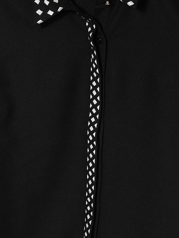 concealed placket print detail asymmetric shirt - 15610781 - Zoom Image - 4