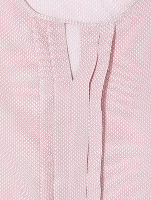 key hole neck pleat detail top - 15610782 - Standard Image - 4