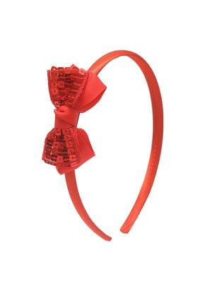 red fabric hair accessory - 15611196 - Standard Image - 4