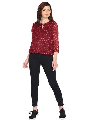 tie up neck blouson top - 15611686 - Standard Image - 4