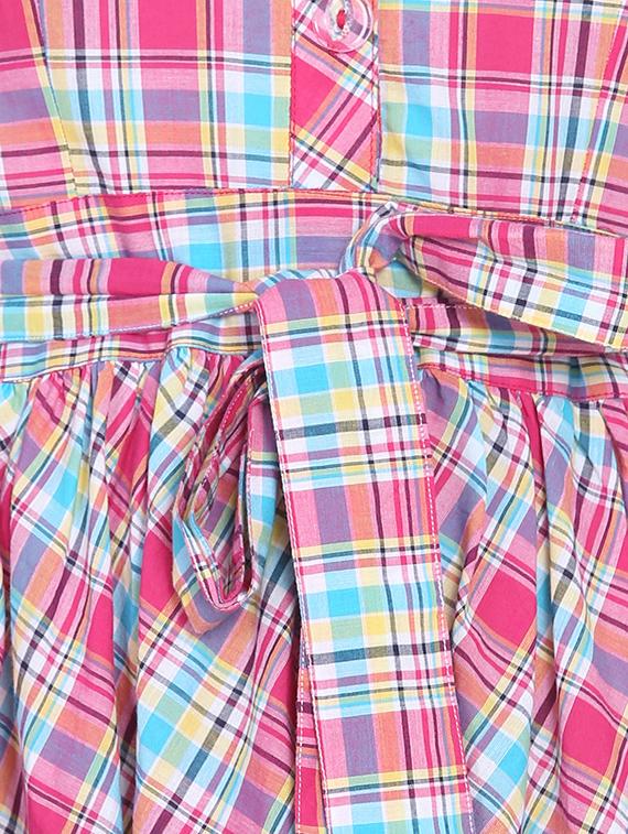 pocket patch checkered fit and flare dress - 15611722 - Zoom Image - 4