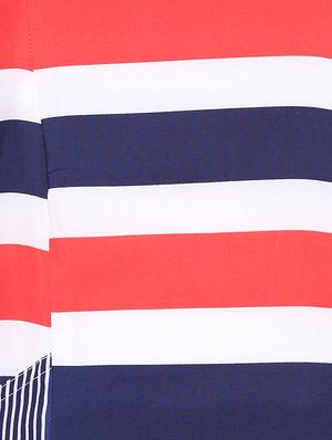 cold shoulder striped tunic - 15611726 - Standard Image - 4