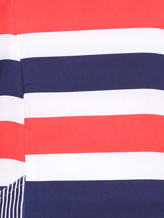 cold shoulder striped tunic - 15611726 - Zoom Image - 4