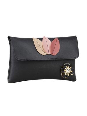 black leatherette (pu) regular sling bag - 15611743 - Standard Image - 4