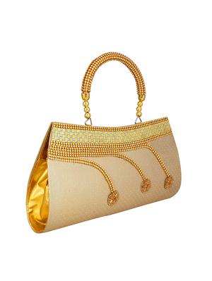 gold leatherette (pu) regular handbag - 15611862 - Standard Image - 4