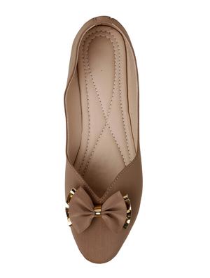 tan slip on ballerinas - 15612057 - Standard Image - 4