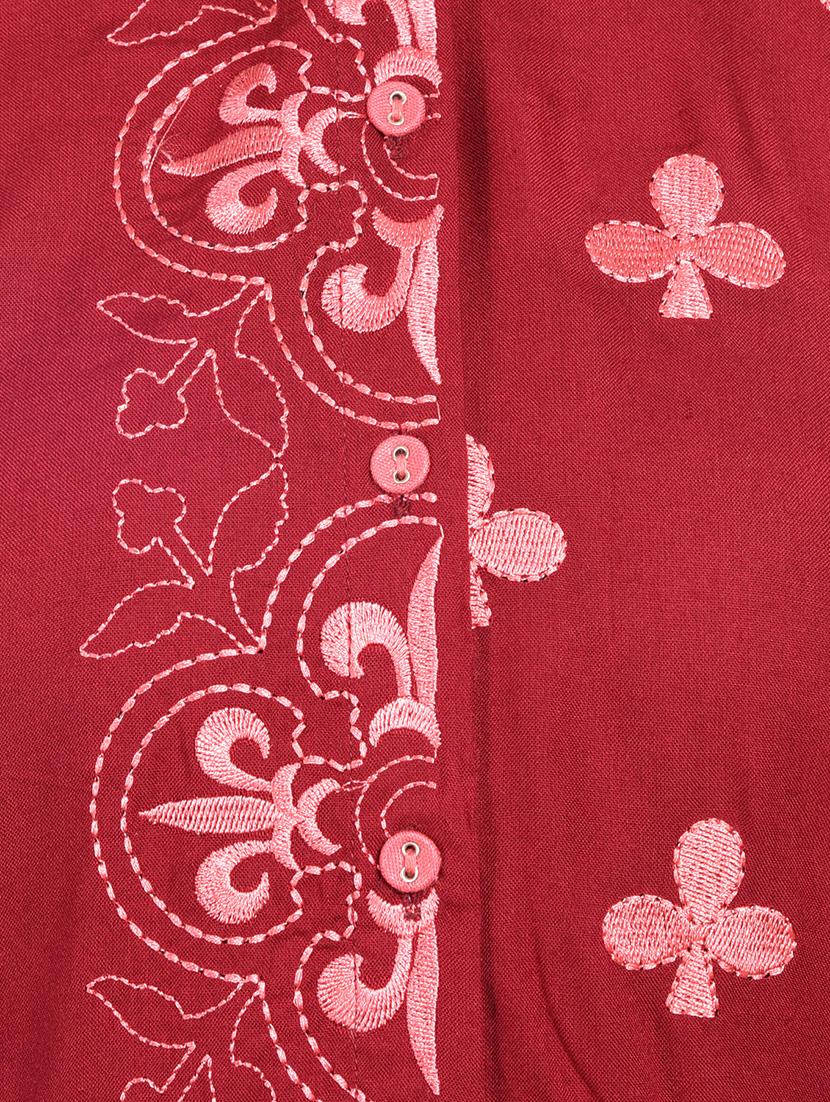 Asymmetric embroidered kurta - 15612128 - Zoom Image - 4