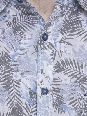 blue cotton casual shirt - 15612314 - Standard Image - 4