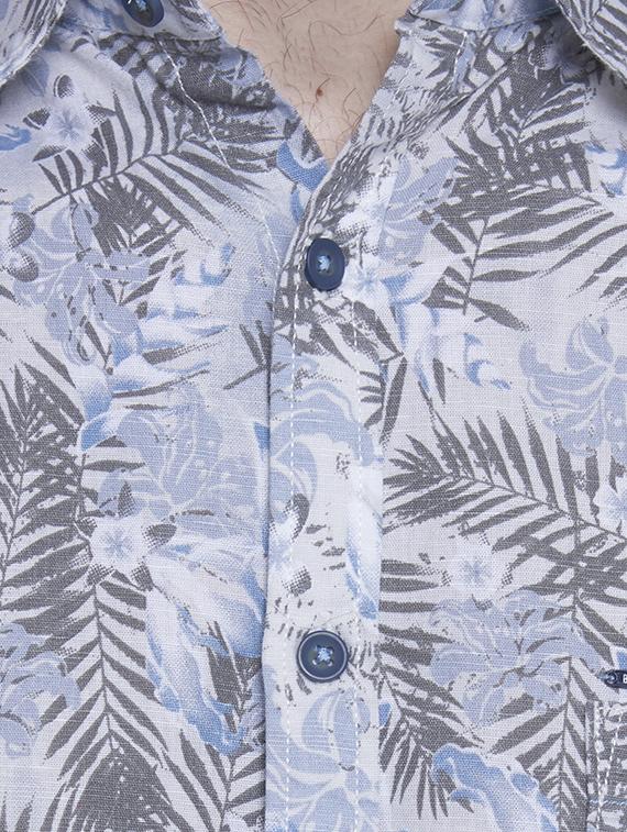 blue cotton casual shirt - 15612314 - Zoom Image - 4