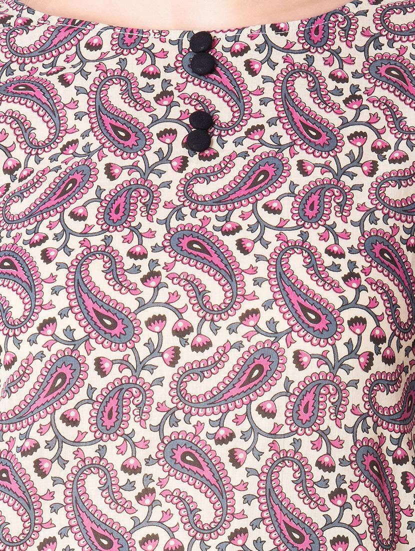 Paisley straight kurta - 15612656 - Zoom Image - 4