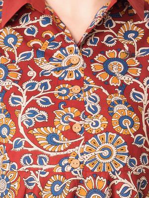 High low kalamkari dress - 15612657 - Standard Image - 4