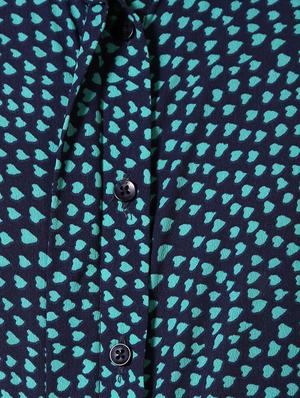 concealed placket heart print shirt - 15612776 - Standard Image - 4