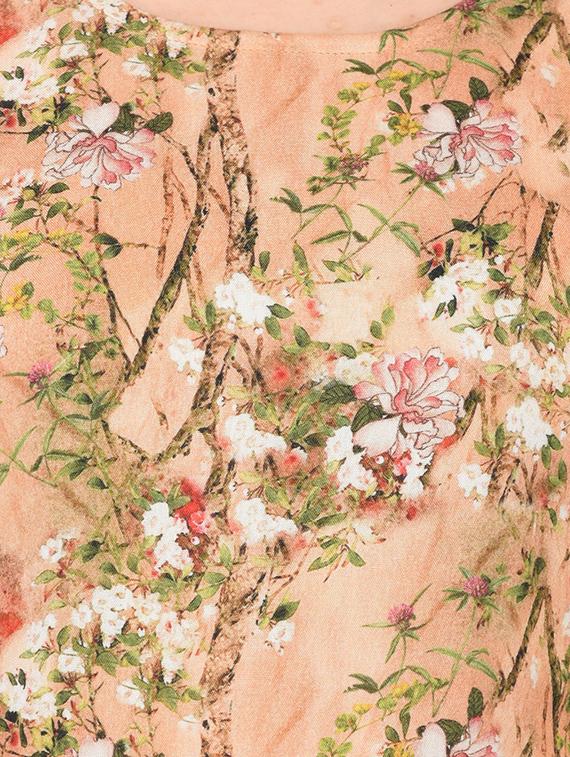 pleated floral maxi dress - 15612873 - Zoom Image - 4
