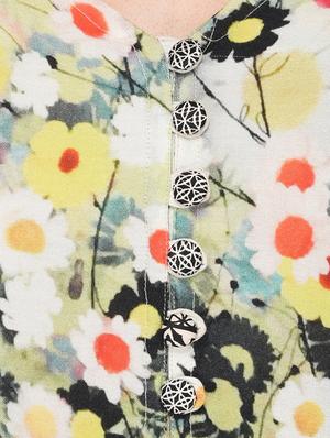 button detail floral dress - 15612881 - Standard Image - 4