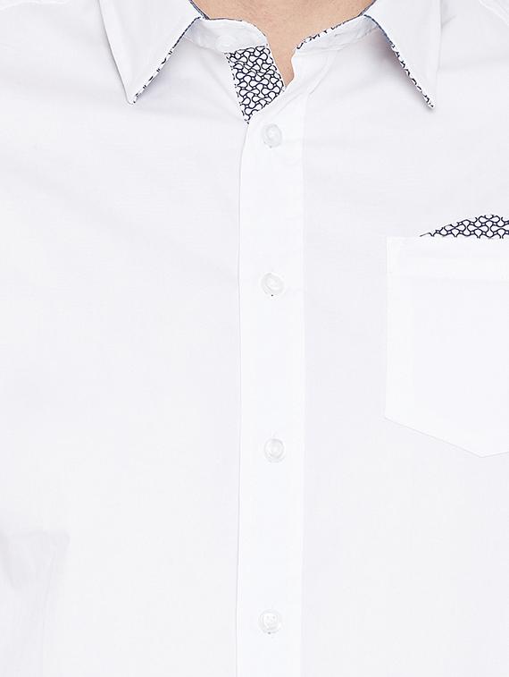 white cotton casual shirt - 15612948 - Zoom Image - 4