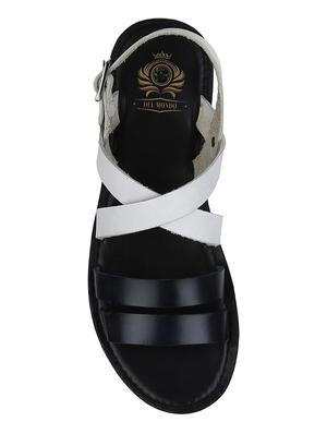 white Leather back strap sandals - 15613037 - Standard Image - 4