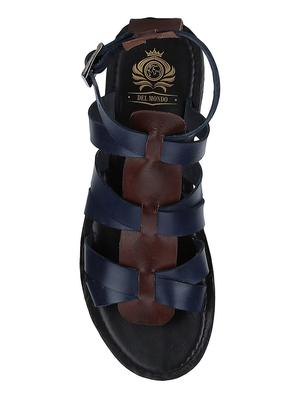 blue leather back strap sandals - 15613038 - Standard Image - 4