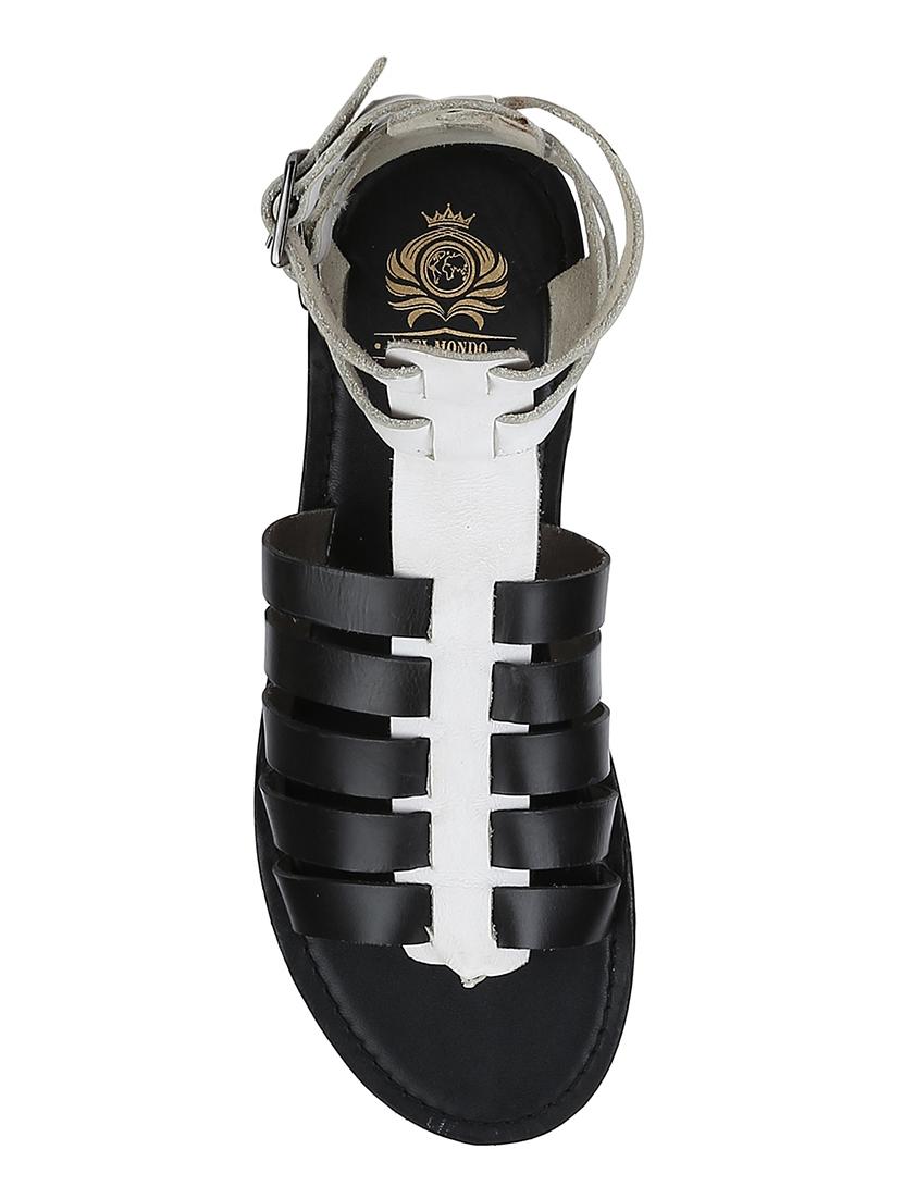 white Leather back strap sandals - 15613040 - Zoom Image - 4