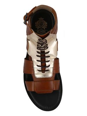 tan Leather back strap sandals - 15613041 - Standard Image - 4