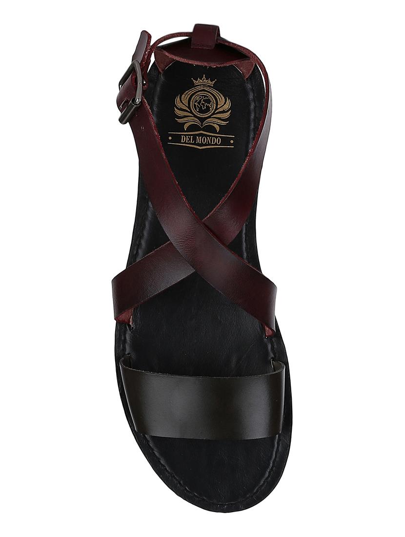 brown Leather back strap sandals - 15613045 - Zoom Image - 4