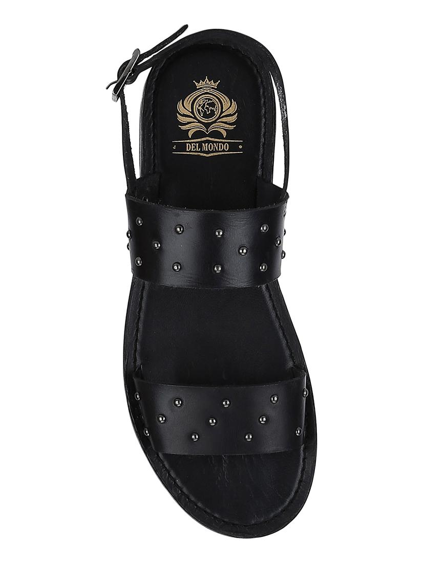 black Leather back strap sandals - 15613049 - Zoom Image - 4