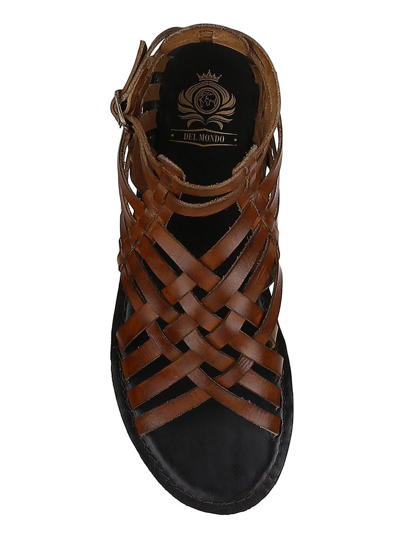 tan Leather back strap sandals - 15613053 - Zoom Image - 4