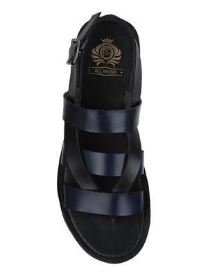 navy Leather back strap sandals - 15613058 - Standard Image - 4