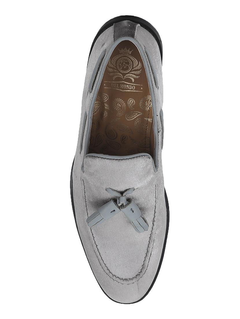 grey Velvet tassel slipons - 15613169 - Zoom Image - 4