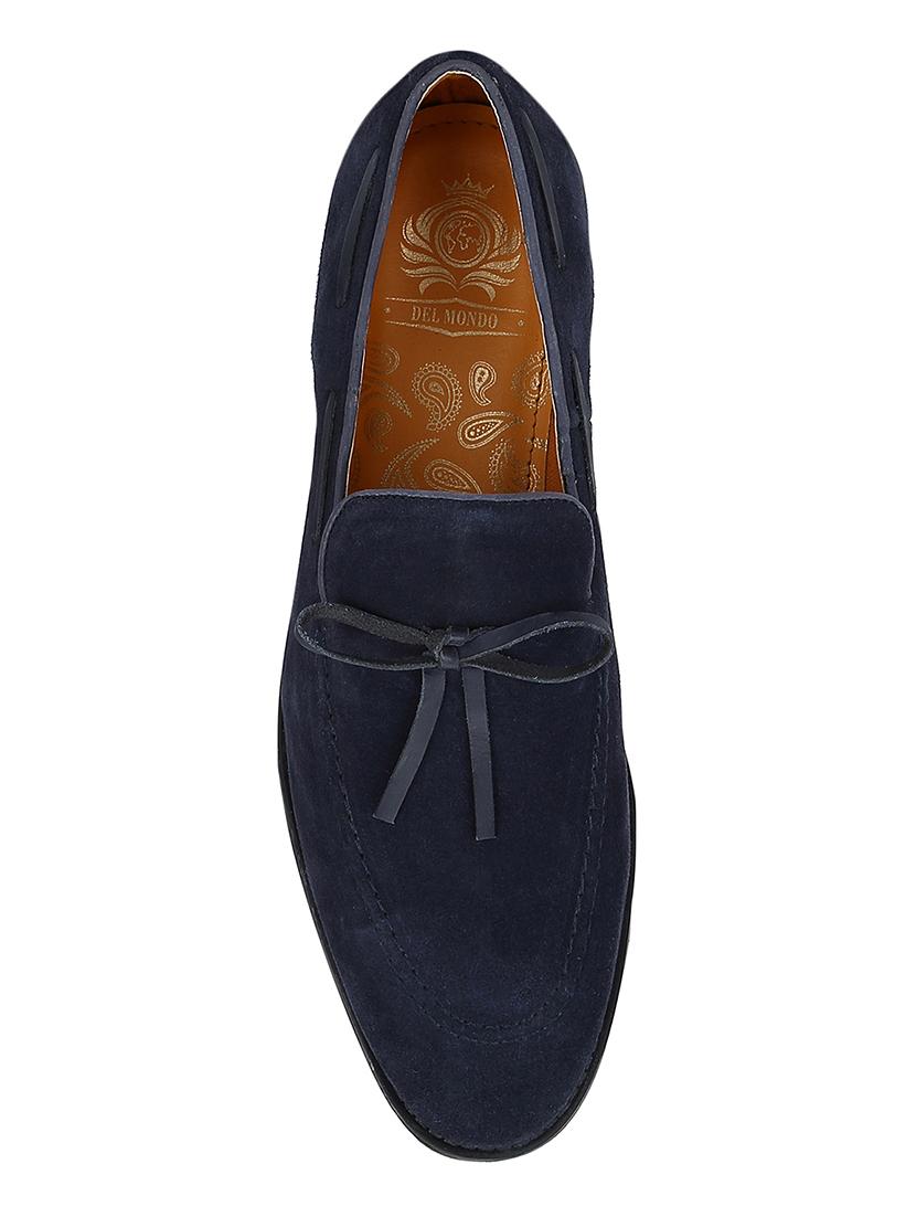 navy Suede tassel slipons - 15613170 - Zoom Image - 4